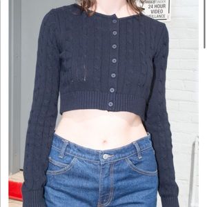 ❌ SOLD ❌ Navy Blue Cable Knit Athelia Top